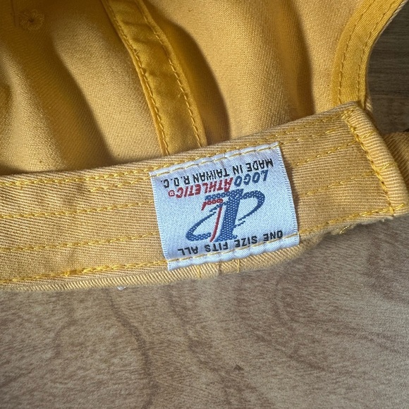Logo Athletic Yellow Cap with Adjustable Strap - Picture 8 of 10